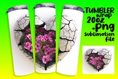 Captivating Heart Tumbler Wrap: Blooming Affection Product Image 1