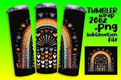 Spectrum Serenity: Black Sublimation Tumbler Designs Product Image 1