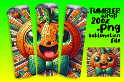 TRENDY 20oz Sublimation Artwork , Cute Pumpkin Product Image 1