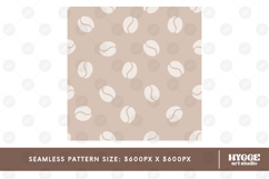 Coffee Lover Seamless Pattern Surface Design PNG DTF Latte Product Image 2