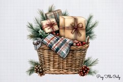 Christmas Baskets Clipart PNG Product Image 1