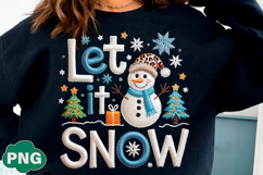 Let It Snow PNG, Snowman PNG, Christmas Product Image 2