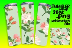 Pastel Boho Floral Design Tumbler Wrap Product Image 1