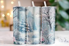Snowy Trees Tumbler Wrap | Sublimation | Tumblers Product Image 1