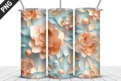 Flowers Tumbler Wrap | Sublimation Design | Tumble PNG Product Image 1