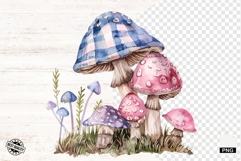 Gingham Mushroom Png - Mushroom Clipart Product Image 1