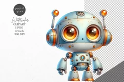 Robot clipart, Nursery clipart, Kids sublimation Product Image 1