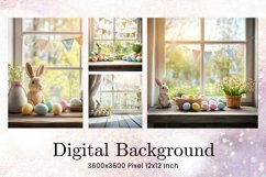 Easter Bunny Background Backdrop Rabbit Wallpaper Wall Art Product Image 1