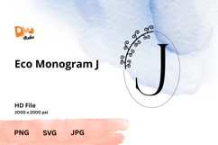 Eco Monogram Minimal Nature- Inspired Letter Set PNG SVG JPG Product Image 1