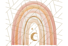 Boho Rainbow PNG Clipart, Earthy Arches &amp; Minimal Shapes Product Image 2