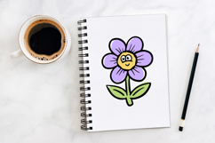 10 Flower Floral Cartoon Clipart Illustrations SVG PNG Product Image 3