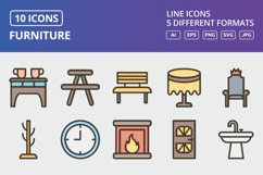 Vector Furniture Icon Set Product Image 1