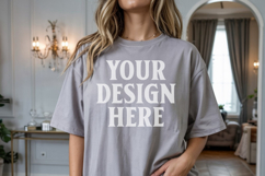 Comfort Colors 1717 Grey T-Shirt Mockup Product Image 1