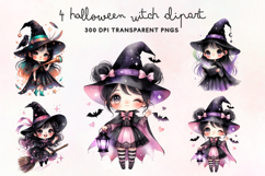 Halloween Witch Clipart PNG Product Image 1