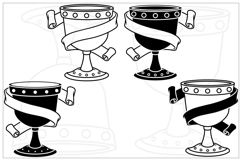 Illustrations of classic trophy cups Product Image 10