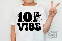 10 Is A Vibe SVG - 10th Birthday Retro - Ten Birthday Boy Product Image 1