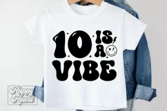 10 Is A Vibe SVG - 10th Birthday Retro - Ten Birthday Boy Product Image 4