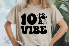10 Is A Vibe SVG - 10th Birthday Retro - Ten Birthday Boy Product Image 5