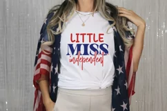 Little Miss Independent SVG, 4th Of July SVG Design Product Image 1