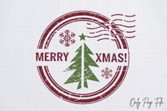 Christmas Post Stamps Merry xmas! PNG Product Image 1