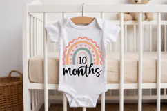 10 Months SVG | Baby Milestone SVG | Baby SVG | Newborn SVG Product Image 2
