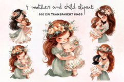 Mother and Child Clipart PNG Product Image 1