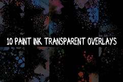 10 Paint Ink Colour Grunge Overlays PNG Distressed Textures Product Image 2
