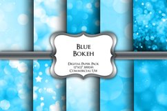 Blue Bokeh Digital Paper Pack Product Image 1