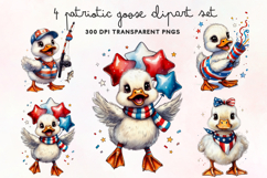 Patriotic Goose Clipart PNG Product Image 1