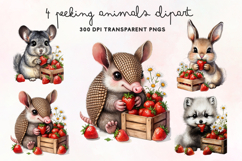 Peeking Animals Clipart PNG Product Image 1