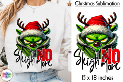 Sarcastic Christmas Sublimation, Grumpy Reindeer PNG Product Image 1