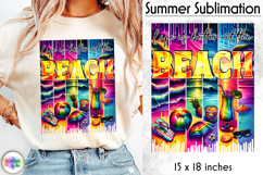 Tropical Summer Sublimation, Summer Vibes PNG, Sunset Print Product Image 1
