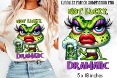 Funny St Patrick Frog Sublimation Bundle, Sarcastic Quotes Product Image 14
