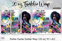 Positive Quotes Tumbler Wrap, Inspirational Tumbler Design Product Image 1
