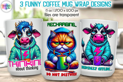 Funny Coffee Mug Wrap Bundle, Introvert &amp; Coffee Lover Quote Product Image 12