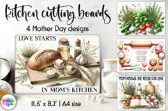 Mom’s Kitchen Cutting Board Sublimation, Mother Day Gifts Product Image 1