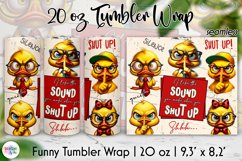 Grumpy Ducks Tumbler Wrap, Sarcastic Quotes Tumbler PNG Product Image 1