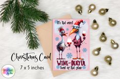 Funny Christmas Card | It&#039;s the Most Wine-derful Time Card Product Image 1