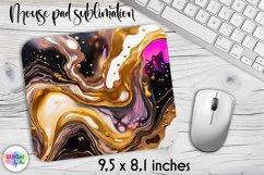 Abstract Fluid Art Mouse Pad, Marble Texture Mouse Pad Print Product Image 1
