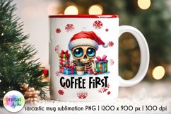 Funny Christmas Mug Designs Bundle, Funny Skeleton Santa PNG Product Image 12