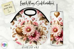 Vintage Floral Lunch Bag Design | Baroque Flowers Lunch Bag Product Image 1