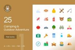 Camping &amp; Outdoor Adventure Icons Product Image 1