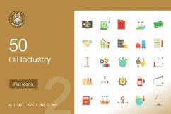 Oil Industry Flat Round Icons Product Image 1