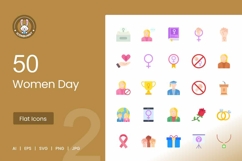 Women Day Flat Multicolor Icons Product Image 1