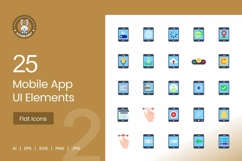 Mobile App UI Elements Icons Product Image 1