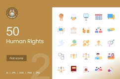 Human Rights Flat Multicolor Icons Product Image 1