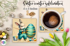 Easter Bunny Square Coaster Bundle | Vintage Easter Coaster Product Image 13