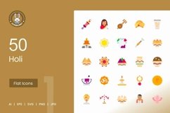 Holi Flat Multicolor Icons Product Image 1