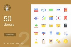Library Flat Multicolor Icons Product Image 1