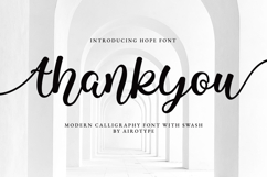 Hope - Handwritten Font with Tail Swash Product Image 10
